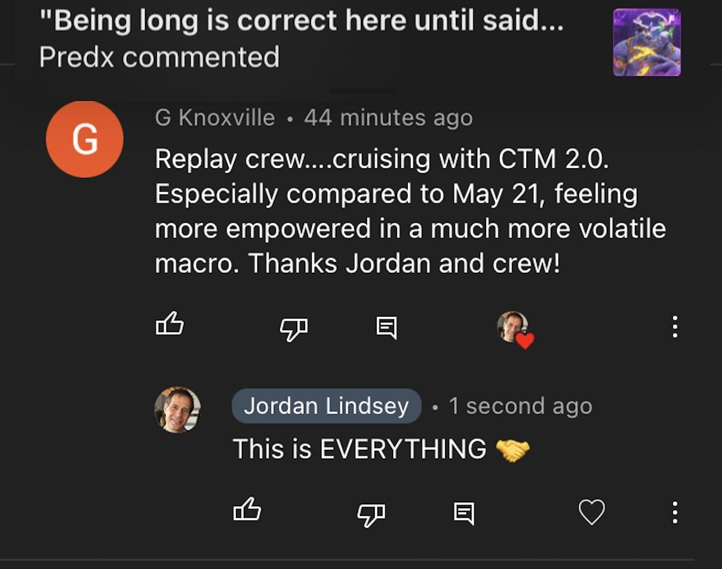 Community testimonial