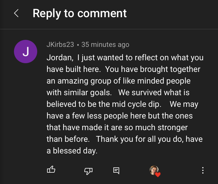 Community testimonial