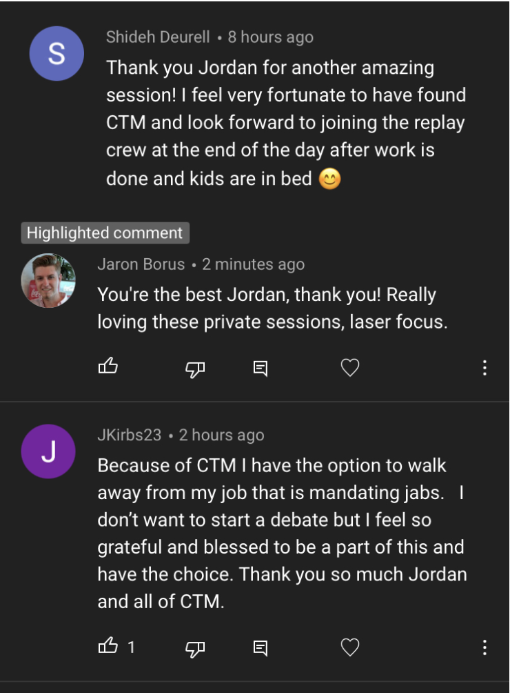 Community testimonial