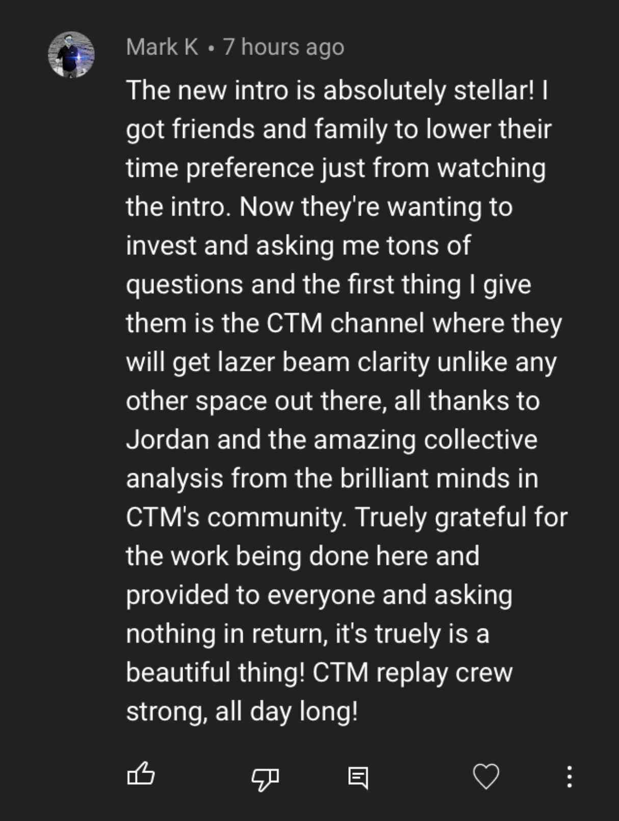 Community testimonial